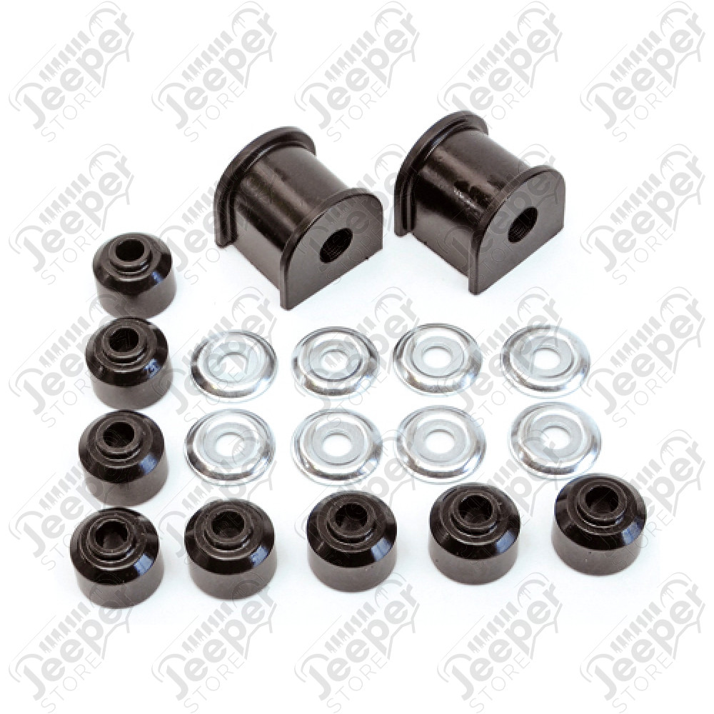 Kit de silentblocs (en polyuréthane) barre stabilisatrice arrière et biellettes - Jeep Grand Cherokee ZJ / ZG - KJ05009BK