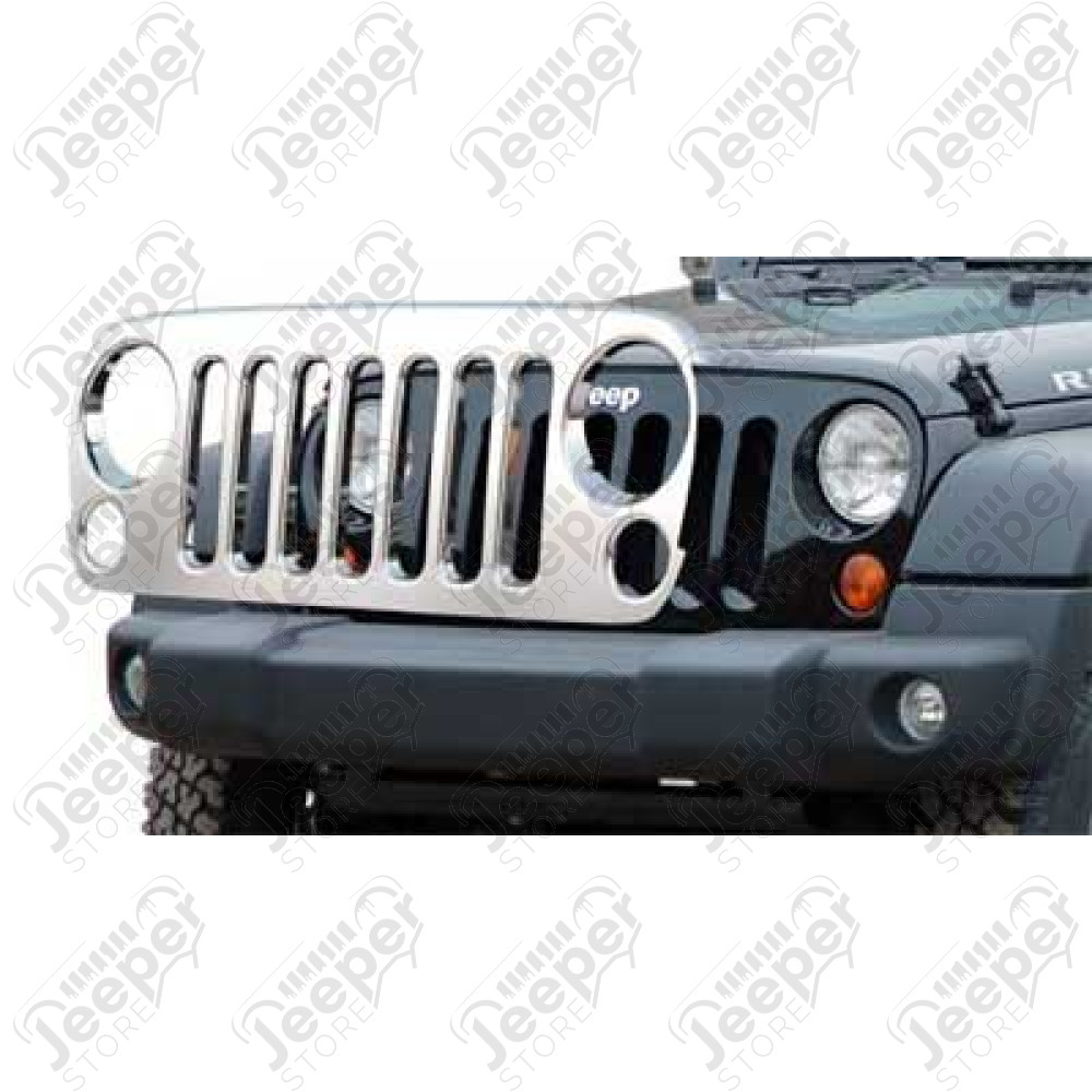 Enjoliveur de calandre en acier inox - Jeep Wrangler JK - H8402