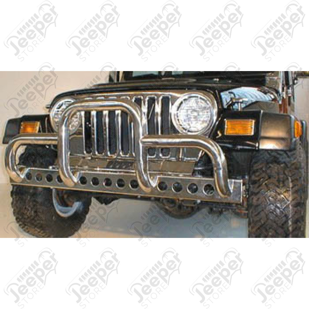 Barre de protection (pare-buffles) "New Yorker" en acier inox - Jeep Wrangler YJ, TJ - 1542.10 / H1362