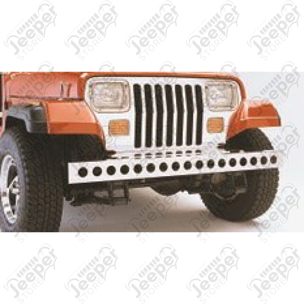 Pare chocs avant en acier / inox avec perforations - Jeep CJ, Wrangler YJ - RT34037