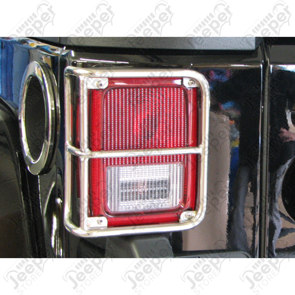 Grilles de protections de feux arrière en acier inox Jeep Wrangler JK