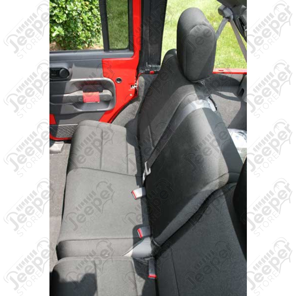 Kit de housses de banquette arrière noir en néoprène Jeep Wrangler JK (2 portes)