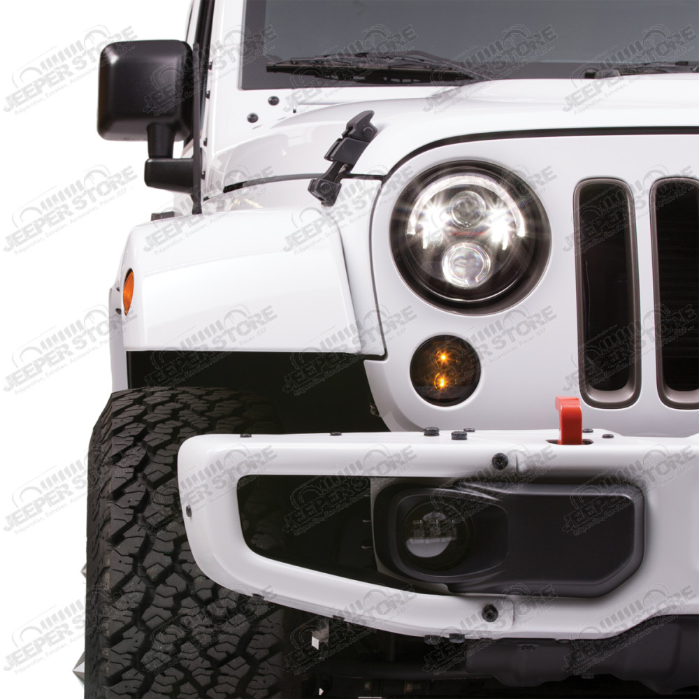 Optique Phare LED 7 Noir Gen 2 Jeep Wrangler JK & TJ - Kulture Jeep