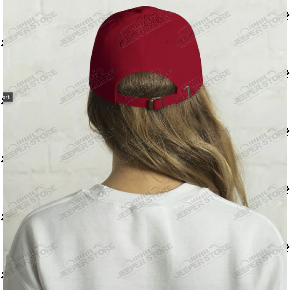 Casquette Jeep, couleure rouge avec effet drapeau américain (USA) "Freedom"