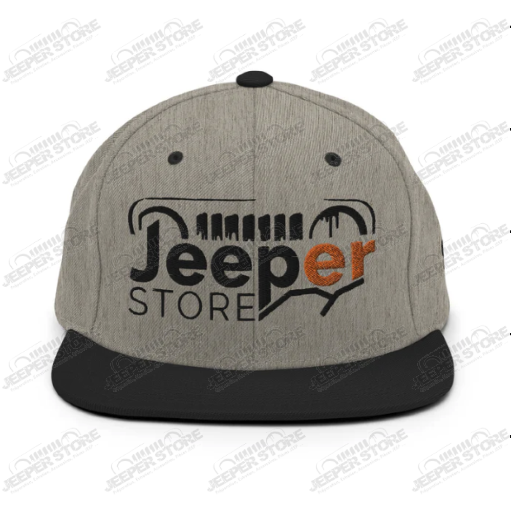 Casquette plate "Jeeper Store" grise et noire