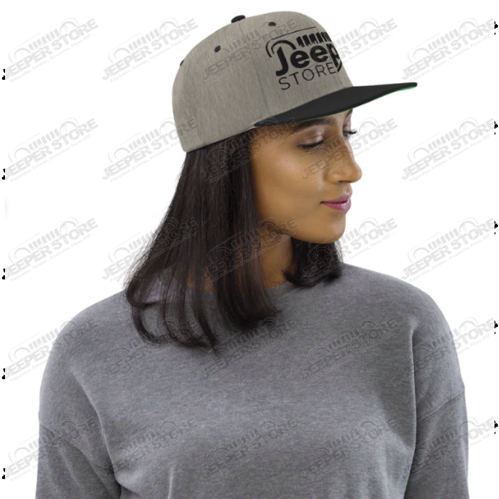 Casquette plate "Jeeper Store" grise et noire