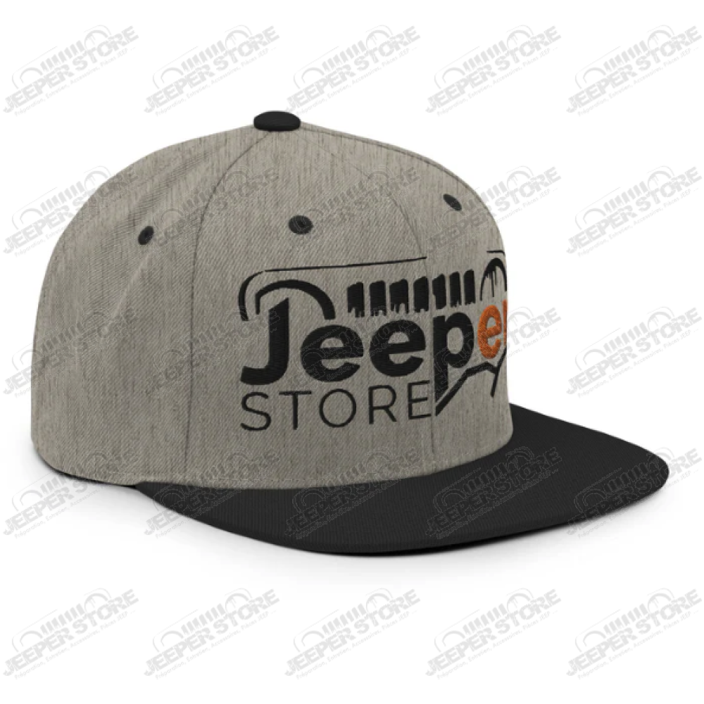 Casquette plate "Jeeper Store" grise et noire