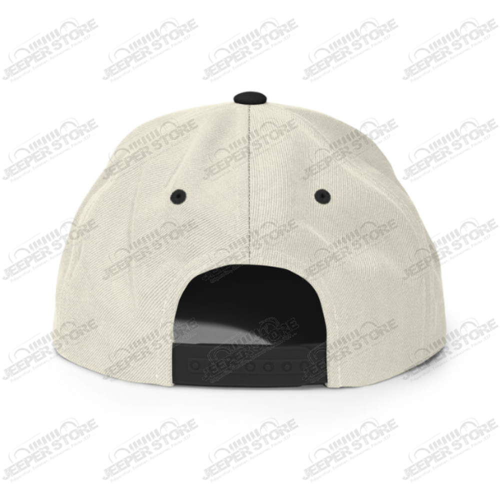 Casquette plate "Jeeper Store" beige et noire