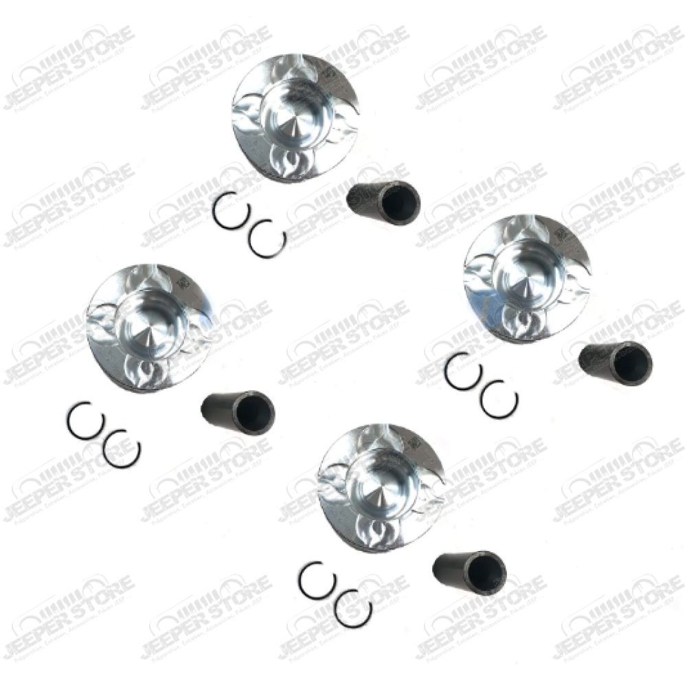 Kit de 4 pistons avec segmentations (Cote : STANDARD) pour 2.8L CRD 200ch. Jeep Wrangler JK 