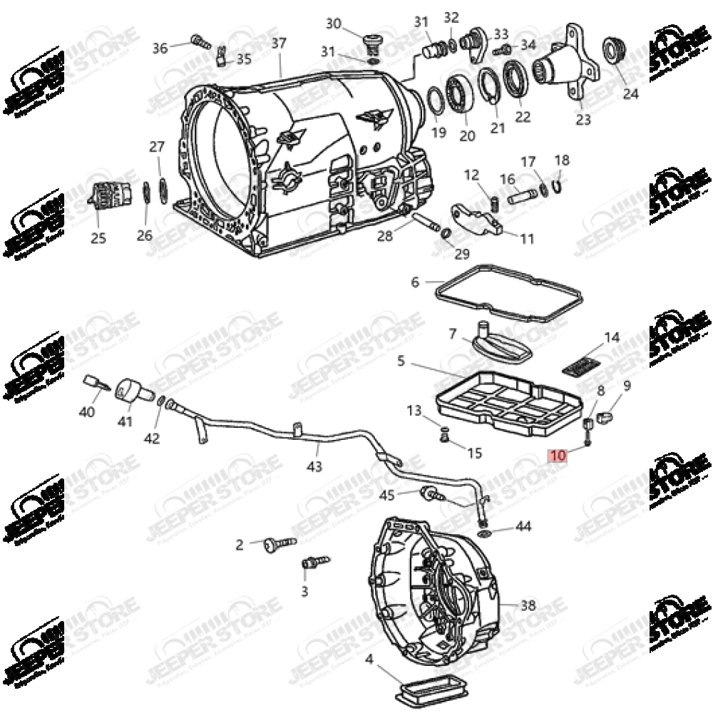 Boulon de carter de boite automatique NAG1 pour Jeep Grand Cherokee WJ, WG, WH, WK et Wrangler JK