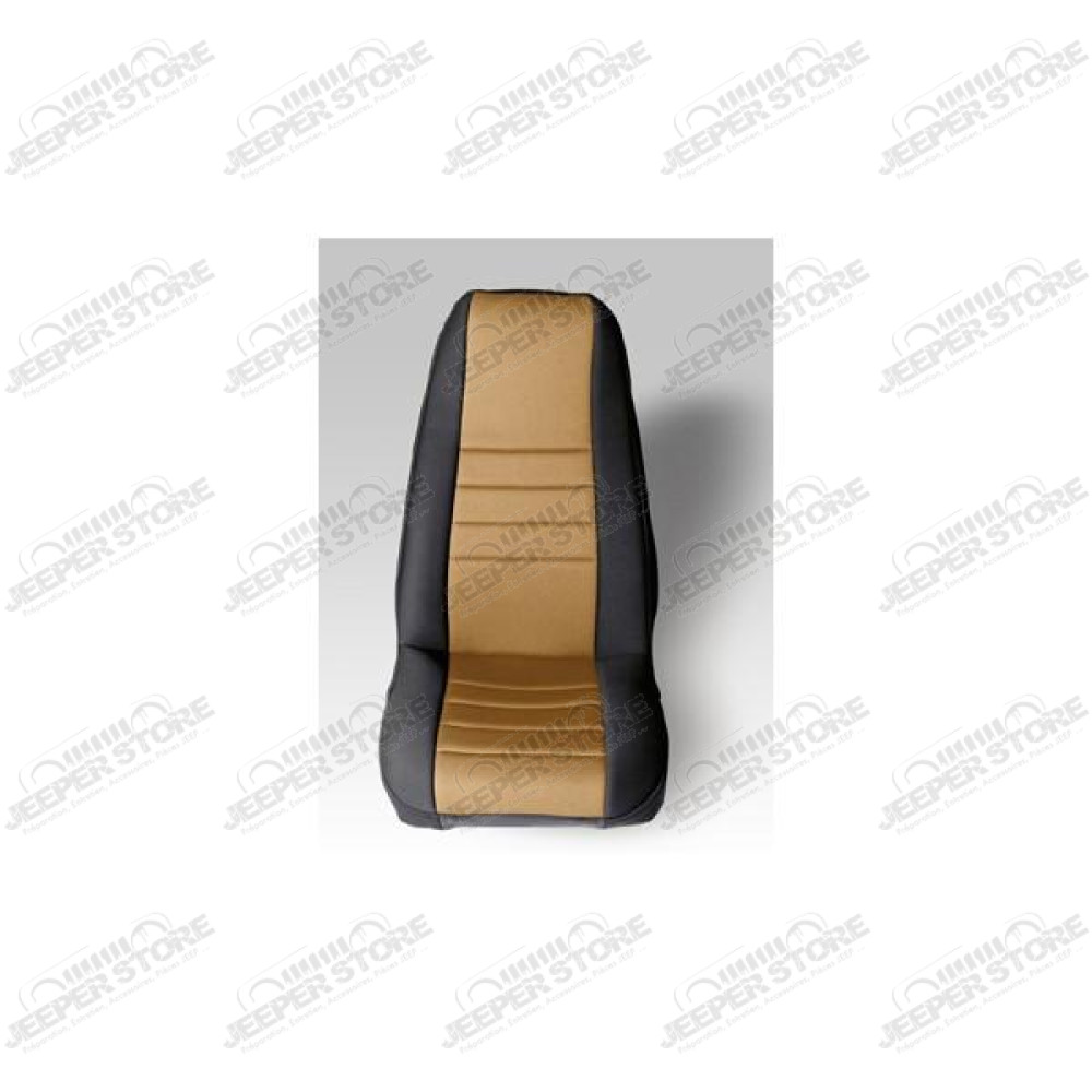 Seat Cover Kit, Front, Neoprene, Tan; 76-90 Jeep CJ/Wrangler YJ