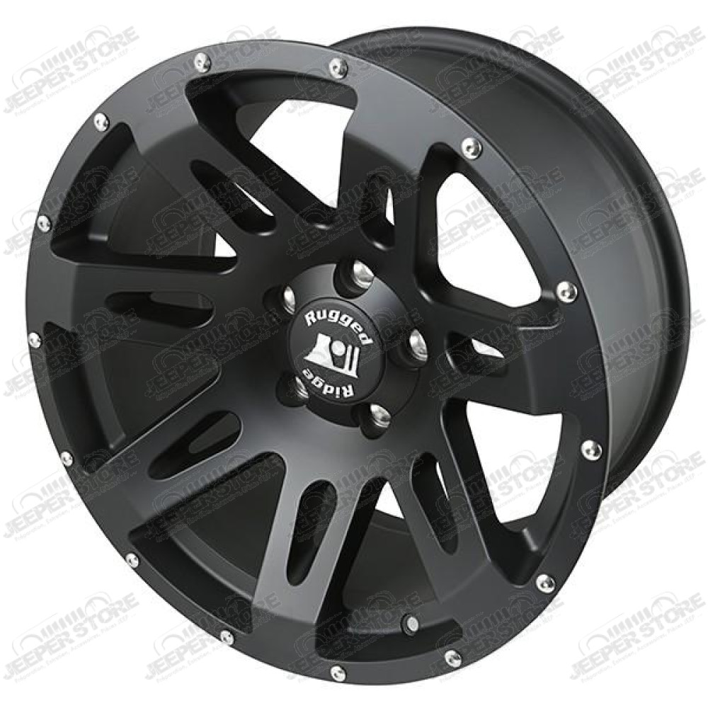 XHD Wheel, 18x9, Black Satin; 07-18 Jeep Wrangler JK