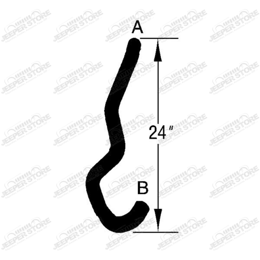 Radiator Hose, Lower, A670; 93-95 Voyager/Caravan