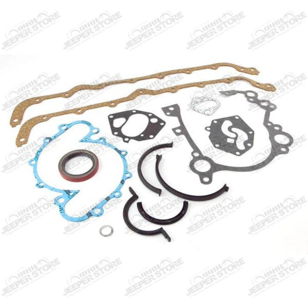 Engine Gasket Kit, Lower; 72-91 Jeep CJ/SJ