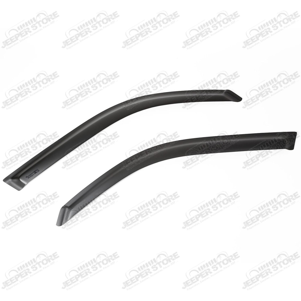 Window Visor Kit, Front, Matte Black; 04-06 Toyota Tundra Double Cab