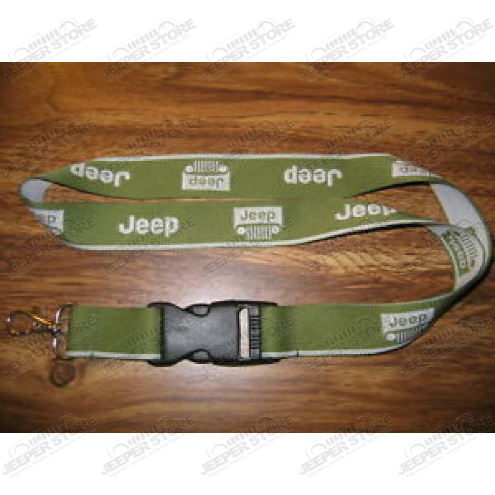 Tour de cou vert Jeep avec porte clef