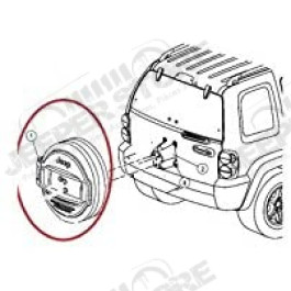 Cache de roue de secours occasion - Jeep CHEROKEE - 5HF06 1S5AI - GPA