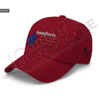 Casquette Jeep, couleure rouge avec effet drapeau américain (USA) "Freedom"