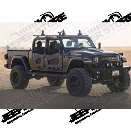Kit de 4 demi portes en aluminium avec rétroviseurs pour Jeep Gladiator JT