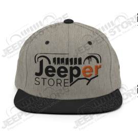 Casquette plate "Jeeper Store" grise et noire