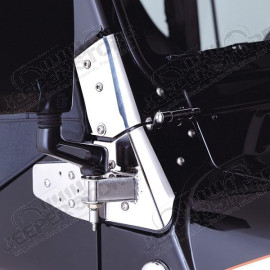 Mirror Relocation Bracket Kit, Stainless Steel; 97-02 Jeep Wrangler TJ