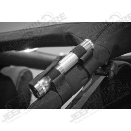 Flashlight Holder, Sport Bar Mounted, Black; 55-19 CJ/Wrangler