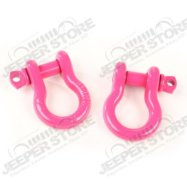 D-Ring Shackle Kit, 3/4 inch, Pink, Steel, Pair