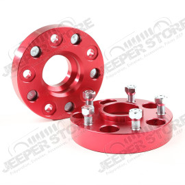 Wheel Spacer Kit, 1.25 Inch, Red, 5x5; 99-04 Jeep Grand Cherokee WJ