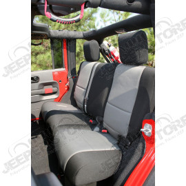 Seat Cover Kit, Black/Gray; 07-10 Jeep Wrangler JK, 2 Door