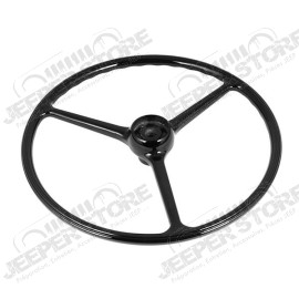 Steering Wheel, Black; 64-75 Jeep CJ
