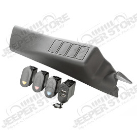 Switch Pod Kit, A-Pillar, 3 Switch, USB; 11-18 Jeep Wrangler JK/JKU