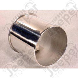 Cache moyeu de roue OUVERT (avant - diamètre : 110mm) en acier chromé - Jeep CJ - H2981 / GORHC204SS / C425O / CC110O