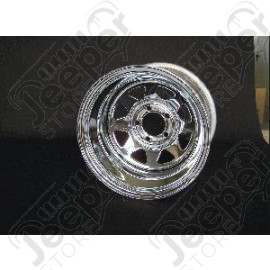 Jante Triangular Acier Chromé 10x15 / 5x114.3 - Pour véhicules Jeep Wrangler YJ, Wrangler TJ, Comanche MJ, Cherokee XJ, Cherokee Liberty KJ, Grand Cherokee ZJ / ZG