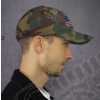 Casquette Jeep, aux couleurs camouflage verte avec drapeau américain (USA)