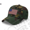 Casquette Jeep, aux couleurs camouflage verte avec drapeau américain (USA)