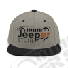 Casquette plate "Jeeper Store" grise et noire