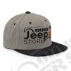 Casquette plate "Jeeper Store" grise et noire