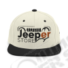 Casquette plate "Jeeper Store" beige et noire