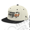 Casquette plate "Jeeper Store" beige et noire