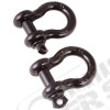 D-Ring Shackle Kit, 7/8 inch, Black, Steel, Pair