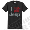 Tee-shirt Jeep noir "I Jeep", unisex, taille L